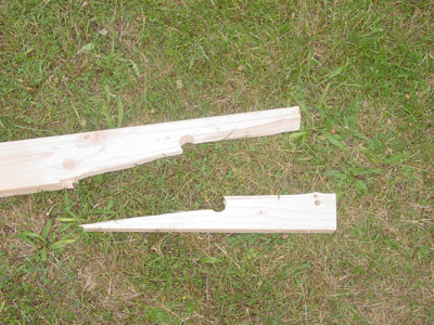 Damage from today to Jeckyl and Hyde's center hanger arm